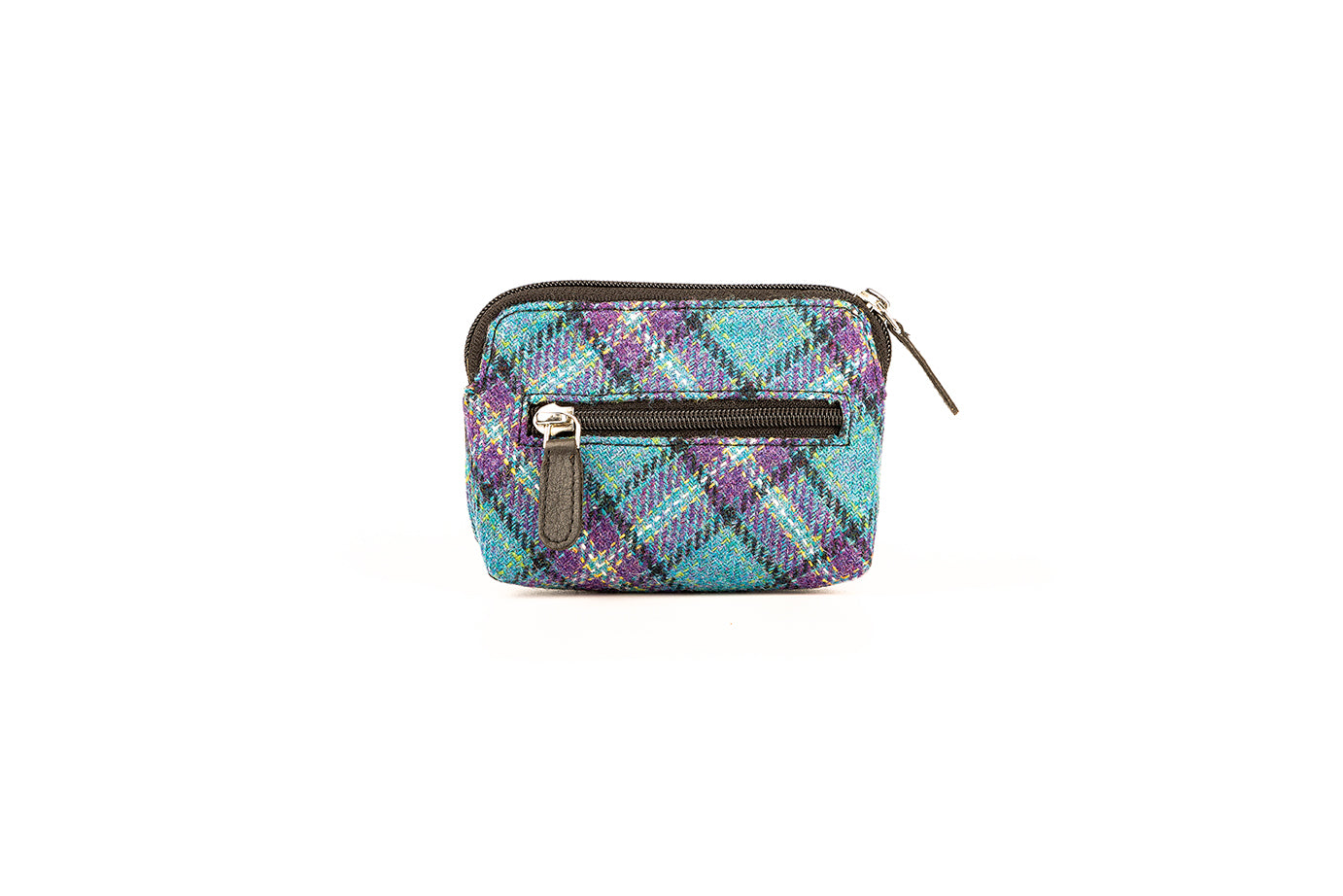 Tweed and Leather Coin Purse